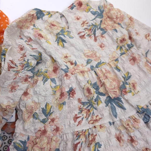 New Zara Floral Dress in Pastel Grey and Pink Sz S - Picture 12 of 14